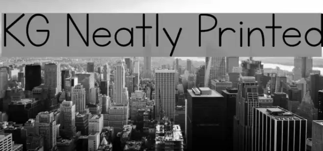 KG Neatly Printed Font examples