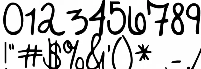 KG Never Grow Up Font OTHER CHARS