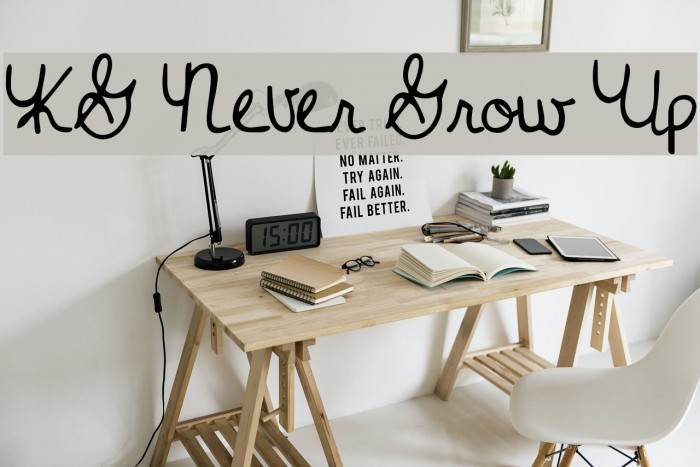 KG Never Grow Up फ़ॉन्ट examples