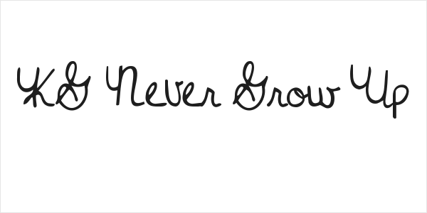 KG Never Grow Up Logo