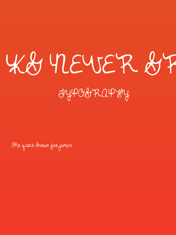 KG Never Grow Up Poster