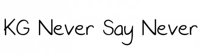 KG Never Say Never  تنزيل الخطوط