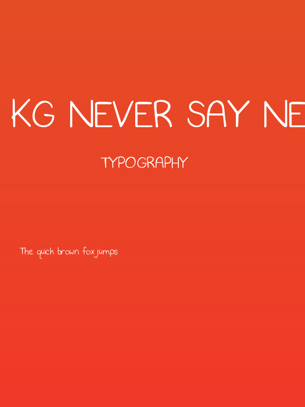 KG Never Say Never Poster