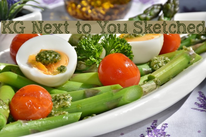 KG Next to You Sketched Font examples