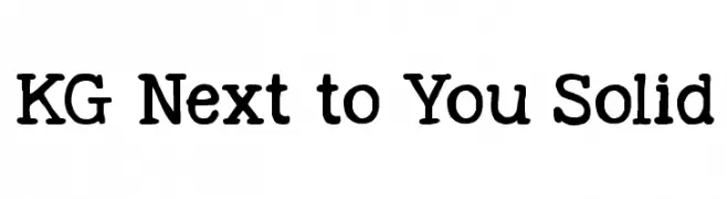 KG Next to You Solid  Frei Schriftart Herunterladen