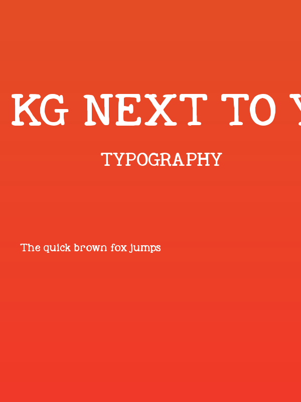 KG Next to You Solid Poster