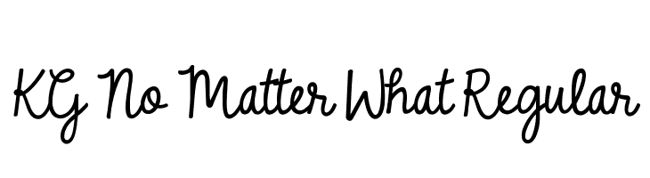KG No Matter What Regular  フリーフォントのダウンロード