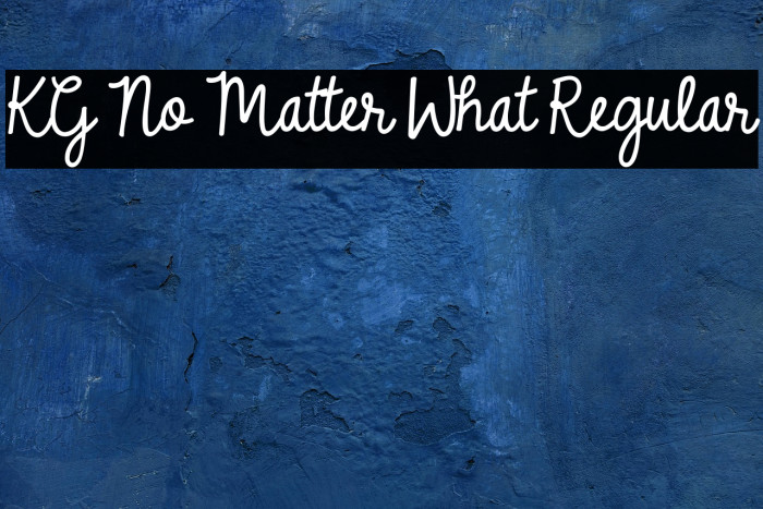 KG No Matter What Regular Example 1