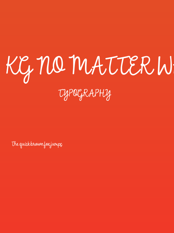 KG No Matter What Regular Poster