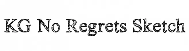 KG No Regrets Sketch  Descarca Fonturi Gratis