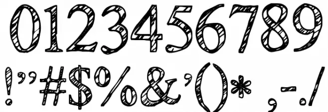 KG No Regrets Sketch Font OTHER CHARS