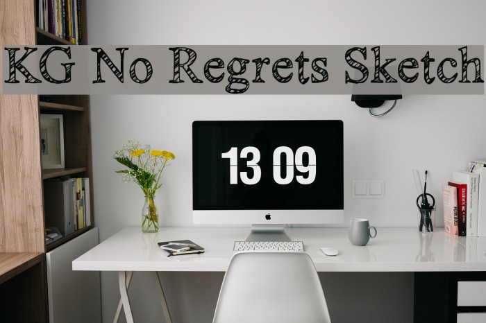 KG No Regrets Sketch Font examples