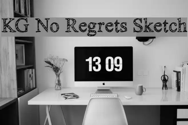KG No Regrets Sketch Font examples