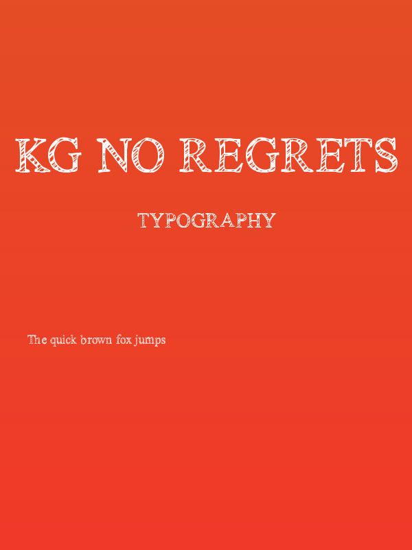 KG No Regrets Sketch Poster