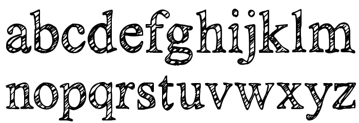 KG No Regrets Sketch Font LOWERCASE