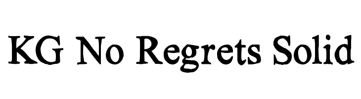 KG No Regrets Solid फ़ॉन्ट