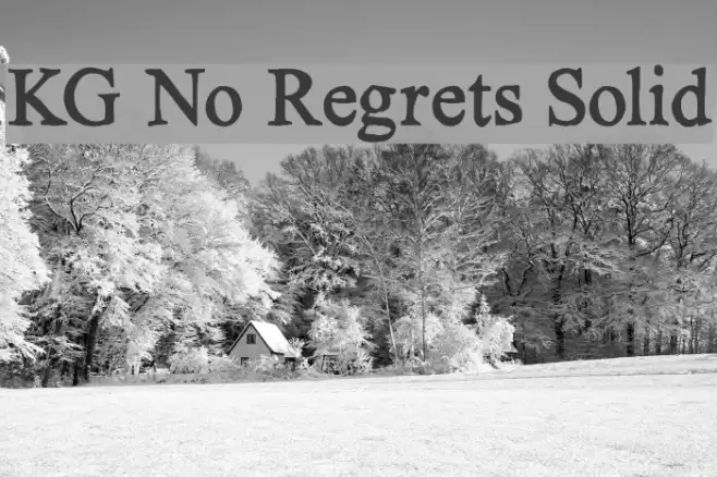 KG No Regrets Solid Font examples