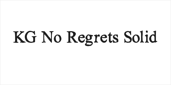 KG No Regrets Solid Logo