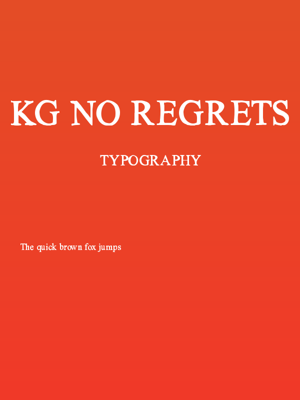 KG No Regrets Solid Poster
