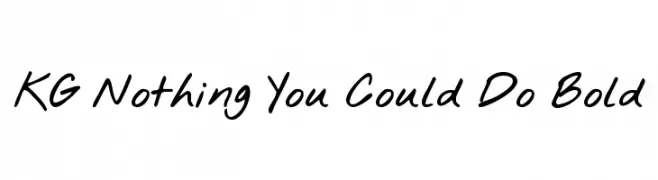 KG Nothing You Could Do Bold  لخطوط تنزيل