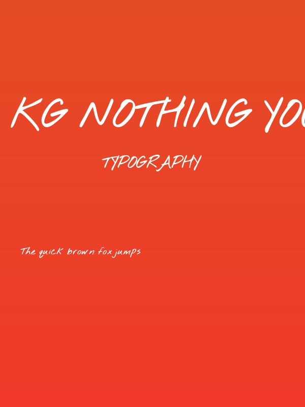 KG Nothing You Could Do Bold Poster