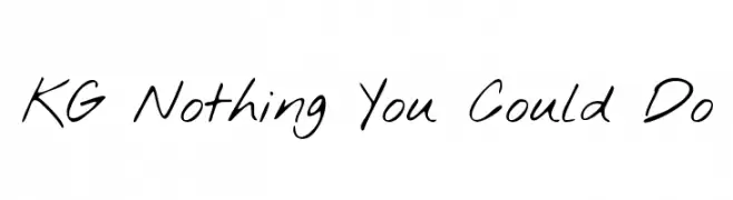 KG Nothing You Could Do  नि: शुल्क फ़ॉन्ट्स डाउनलोड