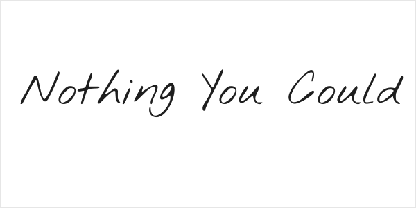 KG Nothing You Could Do Logo