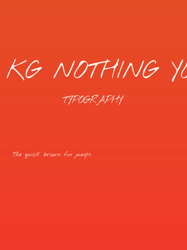 KG Nothing You Could Do Poster