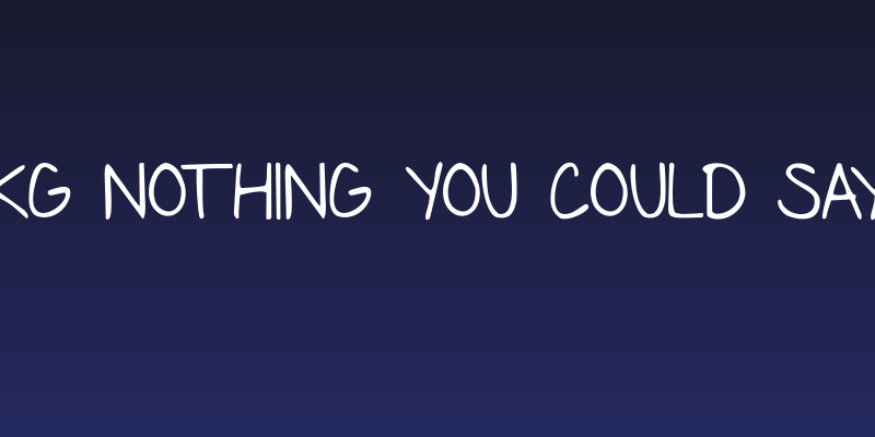 KG Nothing You Could Say Social Header