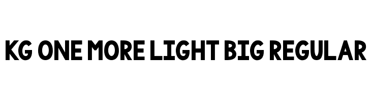 KG One More Light BIG Regular  नि: शुल्क फ़ॉन्ट्स डाउनलोड