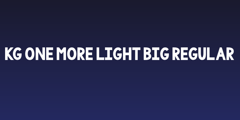 KG One More Light BIG Regular Social Header