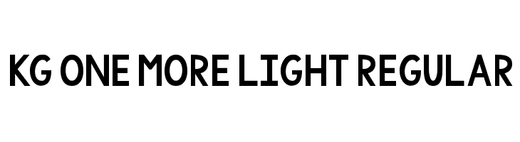 KG One More Light Regular  font caratteri gratis