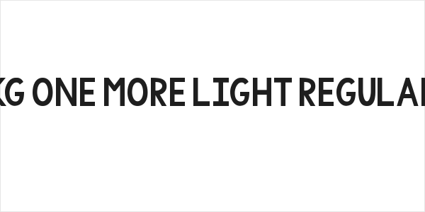 KG One More Light Regular Logo
