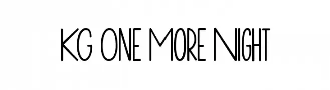 KG One More Night  Frei Schriftart Herunterladen