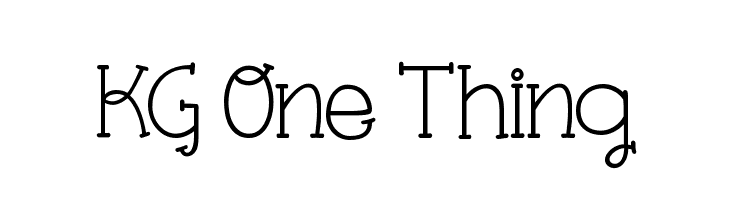 KG One Thing  नि: शुल्क फ़ॉन्ट्स डाउनलोड