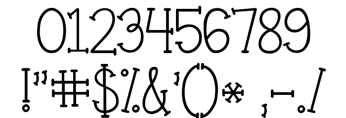 KG One Thing Font OTHER CHARS