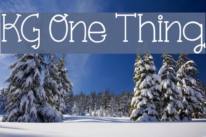 KG One Thing Font examples