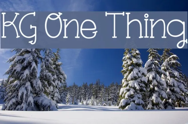 KG One Thing Example 1