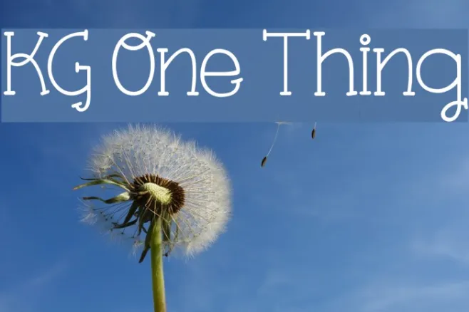 KG One Thing Example 3