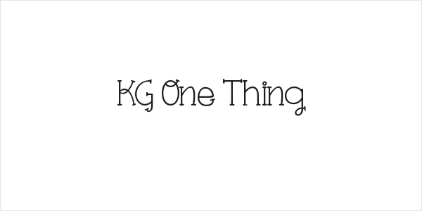KG One Thing Logo