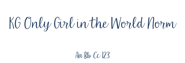 KG Only Girl in the World Norm Font Preview