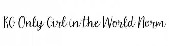KG Only Girl in the World Norm خط