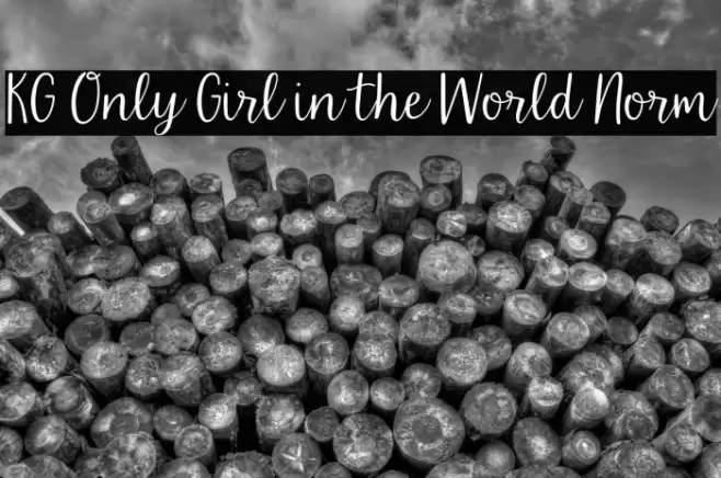 KG Only Girl in the World Norm Caratteri examples