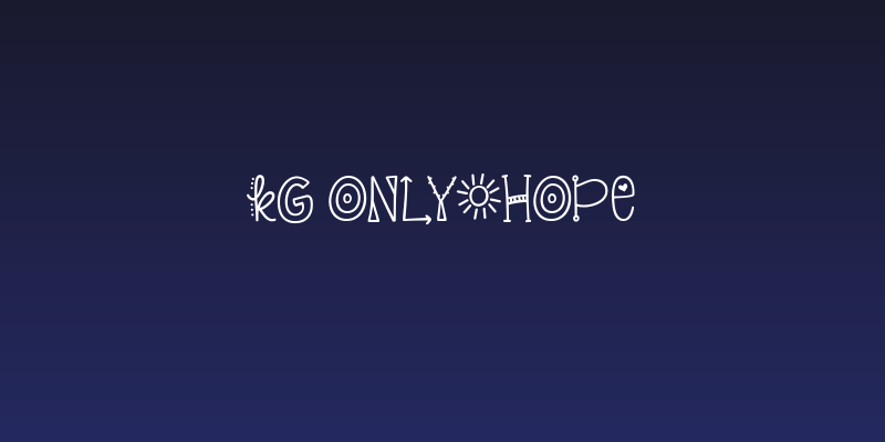 KG Only*Hope Social Header