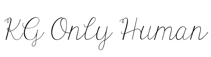 KG Only Human Font
