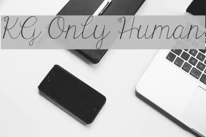 KG Only Human Font examples