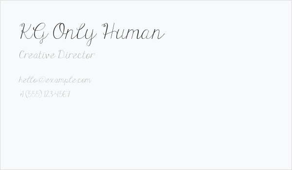 KG Only Human Business Card
