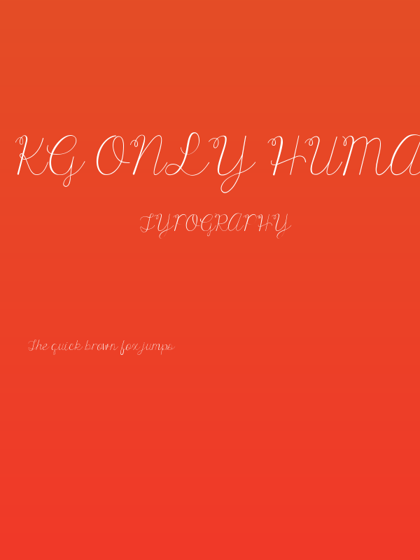 KG Only Human Poster