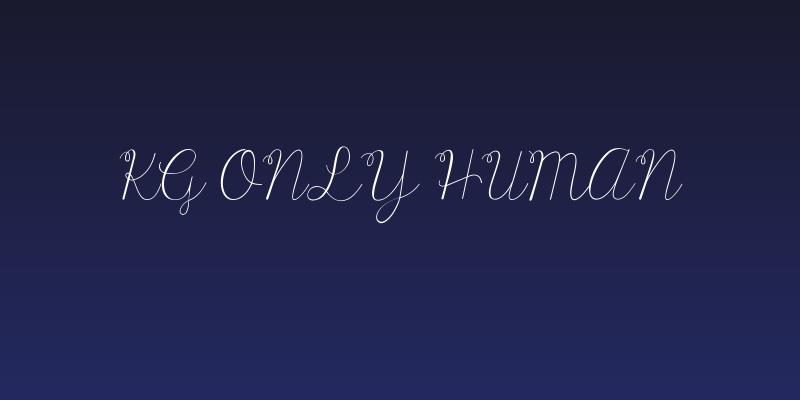 KG Only Human Social Header