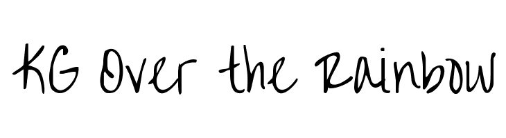 KG Over the Rainbow Font